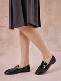 PAZZION, Silvia Accented Penny Loafers, Black