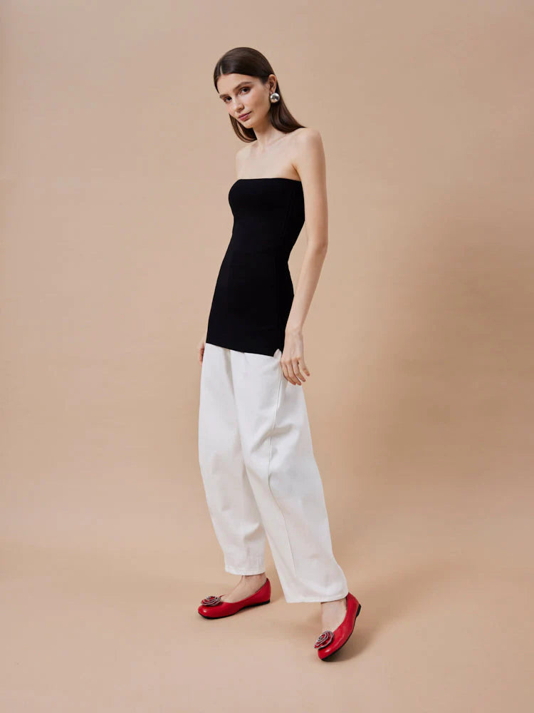 PAZZION, Zosia Zipper Rose Ballet Flats, Red