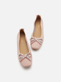 Daphne Diamante Embellished Bow Flats