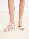 PAZZION, Alaina Pillow Strappy Heels, Beige
