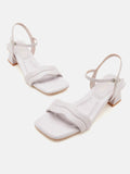 PAZZION, Alaina Pillow Strappy Heels, Purple
