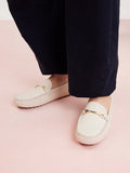 PAZZION, Alara Horsebit Moccasins, Beige