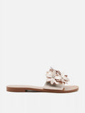 PAZZION, Aleena Floral Slides, Champagne