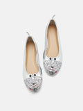 PAZZION, Alessandra Glitter Flats, Silver