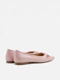 PAZZION, Alisa Square Toe Bow Flats, Pink