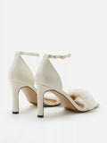 PAZZION, Amelie Ankle Strap Heels, Beige