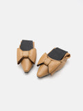 PAZZION, Amora Twin Bow Foldable Flats, Camel