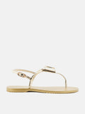 PAZZION, Annabel Diamante T-Bar Sandals, Gold