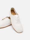 PAZZION, Arden Classic Lace-Up Flats, White