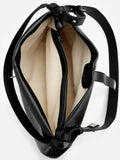 PAZZION, Athena Twist Lock Buckled Bag, Black