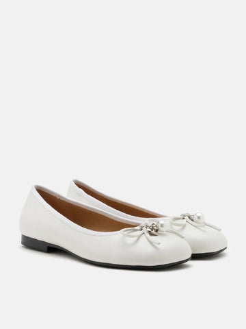 Atomic Heart & Pearl Charm Bow Flats