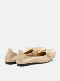 PAZZION, Bree Crystal Exmbellished Bow Flats, Almond