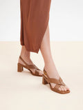 PAZZION, Calla Pillow Strappy Heels, Brown