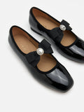 PAZZION, Camilla Diamante Bow Flats, Black