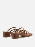 PAZZION, Carmen Toe-Ring Sandal Heels, Brown