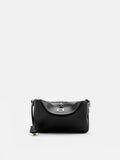 PAZZION, Ceralyn Twist Lock Shoulder Bag, Black