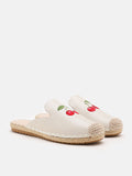 PAZZION, Cherry-ish You Slip On Mules, Beige