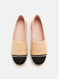 PAZZION, Chiara Leather Espadrilles, Almond