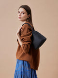 PAZZION, Clara Rounded Top Handle Bag, Black