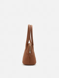 PAZZION, Clara Rounded Top Handle Bag, Brown