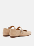 PAZZION, Clarke Leather Buckled MaryJanes, Almond