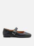 PAZZION, Clarke Leather Buckled MaryJanes, Black