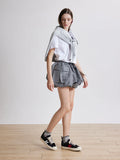 PAZZION, Claudi Asymmetric Stripe Frayed Sneakers, Black