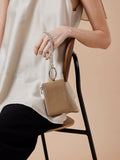 PAZZION, Cleo Mini Chained Pouch, Khaki