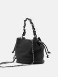 PAZZION, Coty Chained Bucket Bag, Black