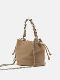 PAZZION, Coty Chained Bucket Bag, Khaki