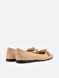 PAZZION, Cupid Toebox Square Ballerinas, Almond