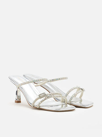 Daira Embellished Buckle Strappy Heels