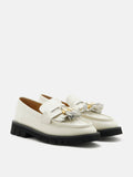 PAZZION, Danielle Tassel Loafers, Beige