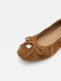Daria Accented Suede Bow Flats