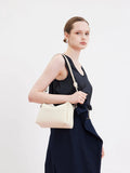 PAZZION, Donna Knotted Double Handle Bag, Beige
