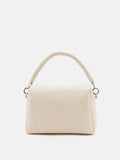 PAZZION, Donna Knotted Double Handle Bag, Beige