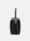 PAZZION, Donna Knotted Double Handle Bag, Black