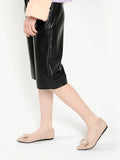 PAZZION, Elaia Point-Toe Ballerina Flats, Almond
