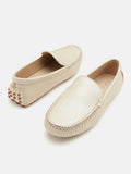 PAZZION, Elara Metallic Moccasins, Gold