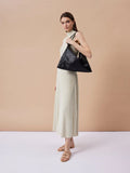PAZZION, Elena Bow Cage Patent Leather Slides, Almond