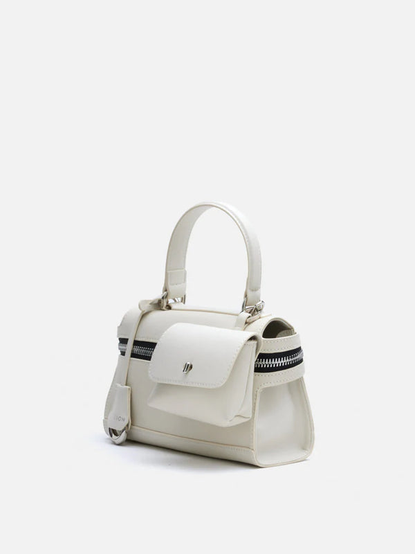 PAZZION, Elettra Compact Satchel, Beige