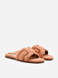 PAZZION, Elmira.T Faux Wool Sandals, Orange