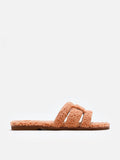 PAZZION, Elmira.T Faux Wool Sandals, Orange