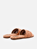 PAZZION, Elmira.T Faux Wool Sandals, Orange