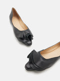 PAZZION, Elysia Ruffled Flats, Black