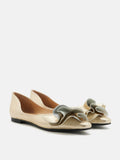 PAZZION, Elysia Ruffled Flats, Gold