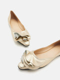 PAZZION, Elysia Ruffled Flats, Gold