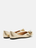 PAZZION, Elysia Ruffled Flats, Gold