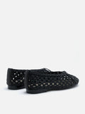 PAZZION, Enya Woven Bow Flats, Black