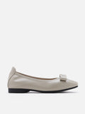 PAZZION, Fayence Patent Bow Flats, Grey